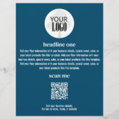 Firmenlogo Einfach Minimalistischer blauer Flyer (Vorne)