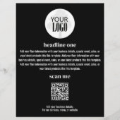 Firmenlogo Einfach Minimalistischer Flyer Schwarz (Vorne)