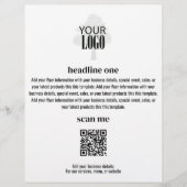 Firmenlogo Einfach Minimalistischer Flyer Schwarz (Vorne)