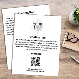 Firmenlogo Einfach Minimalistischer Flyer Schwarz