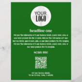 Firmenlogo Einfach Minimalistischer grüner Flyer (Vorne)