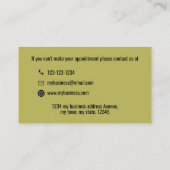 Firmenlogo Einfach Minimalistisches, fett Gold Terminkarte (Rückseite)