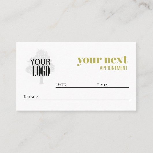 Firmenlogo Einfach Minimalistisches, fett Gold Terminkarte (Vorderseite)