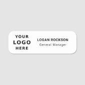 Firmenlogo Einfach Mitarbeiter sicher Button / Mag (Vorderseite)