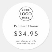 Firmenlogo | Einfache Aufkleber mit dem White Pric (Vorderseite)