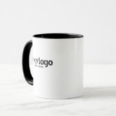 Firmenlogo Einfache Geschäftswerbung Schwarz Tasse (Vorderseite Links)