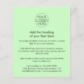 Firmenlogo | Einfache hellgrüne Benutzerdefiniert Flyer (Hinten)