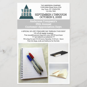 Firmenlogo Einfache moderne 3-Foto-Werbung Flyer