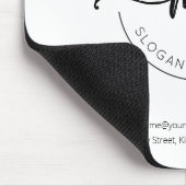 Firmenlogo Einfache Monogramm-Initialen Weiß Mousepad (Ecke)