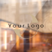 Firmenlogo Einfache Saubere minimale Markenbezeich Fensteraufkleber (Blatt 2)