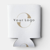 Firmenlogo Einfache Saubere Minimalfirma Weiß Dosenkühler (Rückseite)