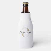 Firmenlogo Einfache Saubere Minimalfirma Weiß Flaschenkühler (Flaschenvorderseite)