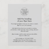 Firmenlogo | Einfache Schwarz-Grau-Anwendung Flyer (Hinten)