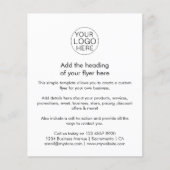 Firmenlogo | Einfache Schwarz-weiße Benutzerdefini Flyer (Vorne)