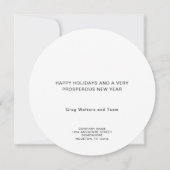 Firmenlogo Einfache Weihnachtsbrille Feiertagskarte (Rückseite)