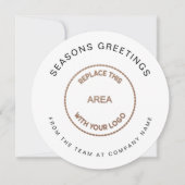 Firmenlogo Einfache Weihnachtsbrille Feiertagskarte (Vorderseite)