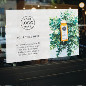 Firmenlogo | Einfaches Minimalistisches Foto Fensteraufkleber