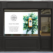 Firmenlogo | Einfaches Minimalistisches Foto Fensteraufkleber