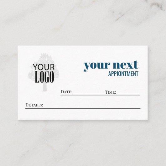 Firmenlogo Einfaches Minimalistisches und fett bla Terminkarte (Vorderseite)