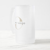 Firmenlogo Einfaches sauberes Unternehmen Mattglas Bierglas (Vorderseite Links)