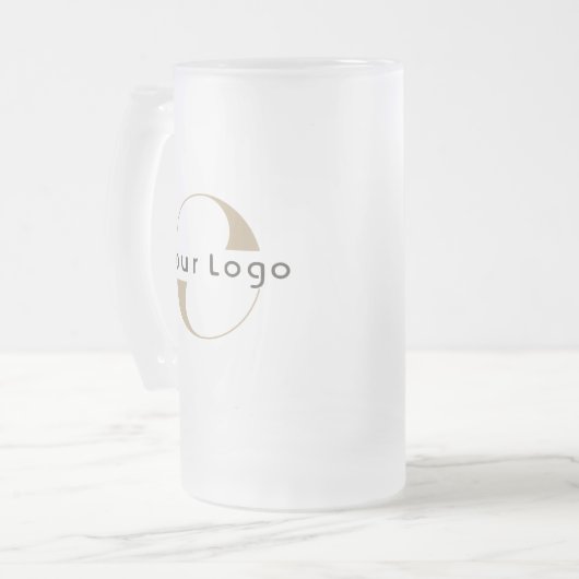Firmenlogo Einfaches sauberes Unternehmen Mattglas Bierglas (Vorderseite Links)