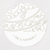 Firmenlogo Elegante Geschenkverpackung Etiketten (Design 2)