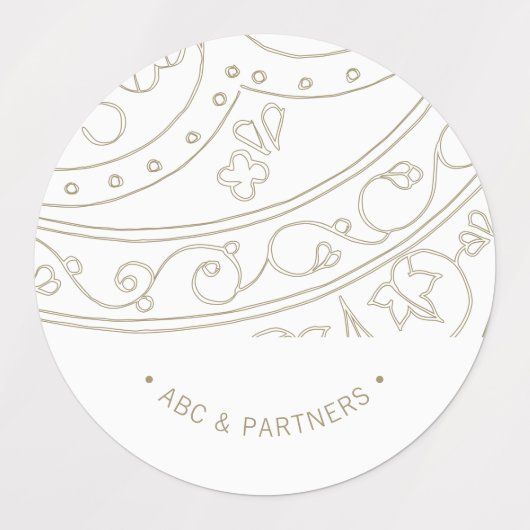 Firmenlogo Elegante Geschenkverpackung Etiketten (Design 2)