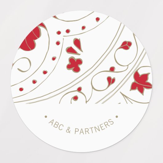 Firmenlogo Elegante Geschenkverpackung Etiketten (Design 1)