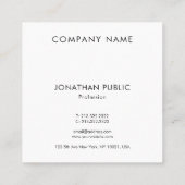 Firmenlogo Elegante Moderne Berufliche Vorlage Quadratische Visitenkarte (Rückseite)