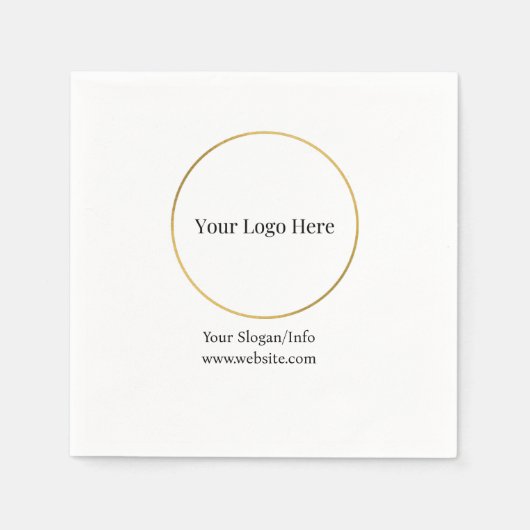 Firmenlogo Elegantes Geschäftsmodell Serviette (Vorderseite)