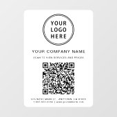 Firmenlogo Erstellen Sie Ihren QR-Code Fensteraufkleber (Blatt)
