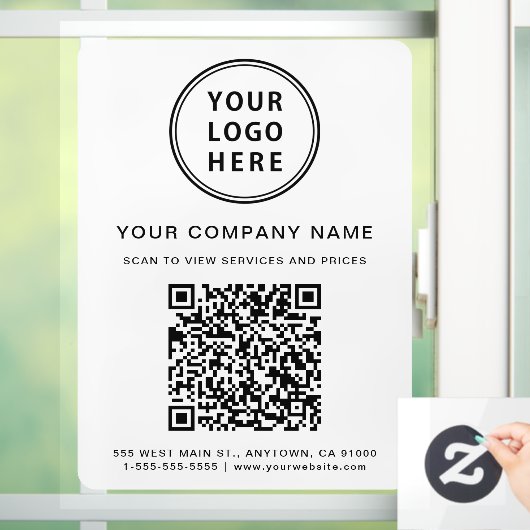 Firmenlogo Erstellen Sie Ihren QR-Code Fensteraufkleber (Zuhause)
