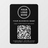 Firmenlogo Erstellen Sie Ihren QR-Code schwarz Fensteraufkleber (Blatt)
