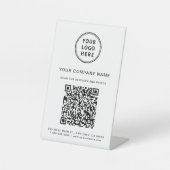 Firmenlogo Erstellen Sie Ihren QR-Code Sockelschild (Vorderseite)