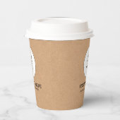 Firmenlogo Event Rustikales Kunsthandwerk mit Lid Pappbecher (Links)