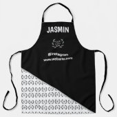 Firmenlogo-Farbbockmuster Name Titel Schürze (Vorderseite)