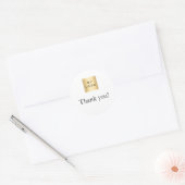 Firmenlogo - Farbe danke Runder Aufkleber (Umschlag)