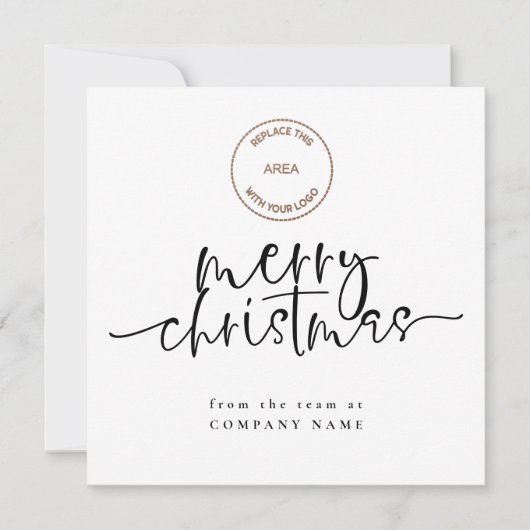 Firmenlogo Farbe frohe Weihnachten Platz (Vorderseite)