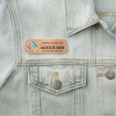 Firmenlogo - Farbkunststoffmitarbeiter aus Kupfer Namensschild (Beispiel)