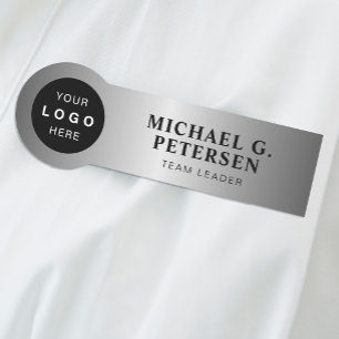 Firmenlogo Faux-Silber Mitarbeiter Namensschild