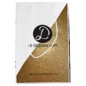 Firmenlogo Feiertag Gold Weihnachten Mittlere Geschenktüte (Vorderseite)