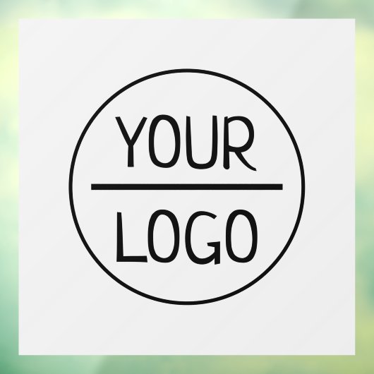 Firmenlogo | Fenster "Business Custom Gray Square" Fensteraufkleber (Blatt 3)