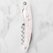 Firmenlogo Firma Rosa Marmor Weinflasche Kellnermesser (Vorderseite)