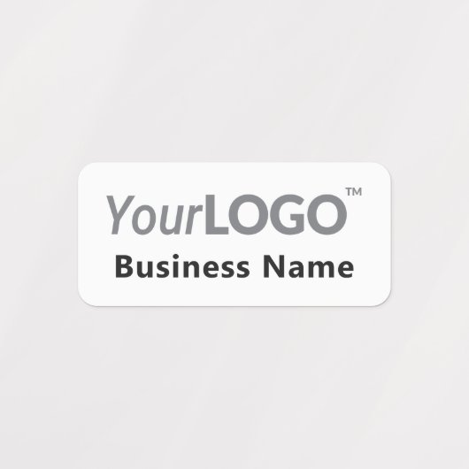 Firmenlogo Firmenname Branding Weiße Kleidung Etiketten (Design 1)