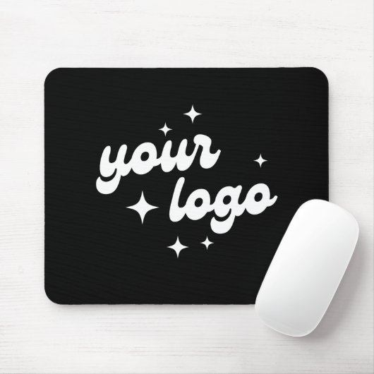 Firmenlogo Firmenname Einfach Schwarz & Weiß  Mousepad (Mit Mouse)