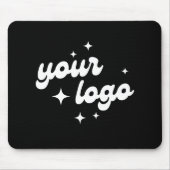 Firmenlogo Firmenname Einfach Schwarz & Weiß  Mousepad (Vorne)