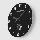 Firmenlogo Firmenname Firmenmarke Promo Große Wanduhr (Winkel)