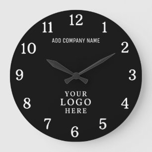 Firmenlogo Firmenname Firmenmarke Promo Große Wanduhr