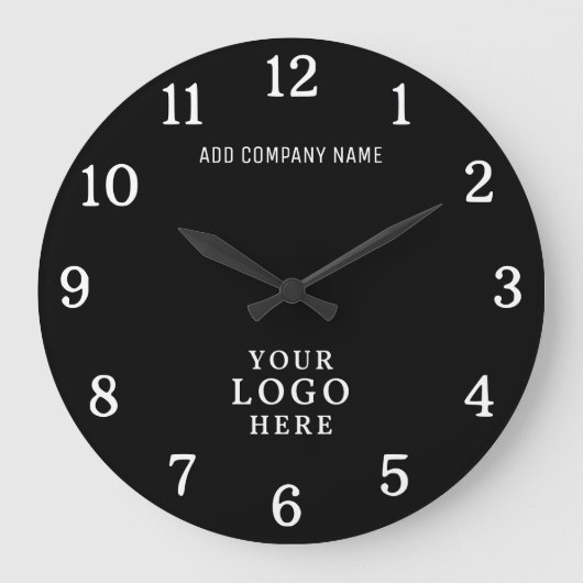 Firmenlogo Firmenname Firmenmarke Promo Große Wanduhr (Vorderseite)
