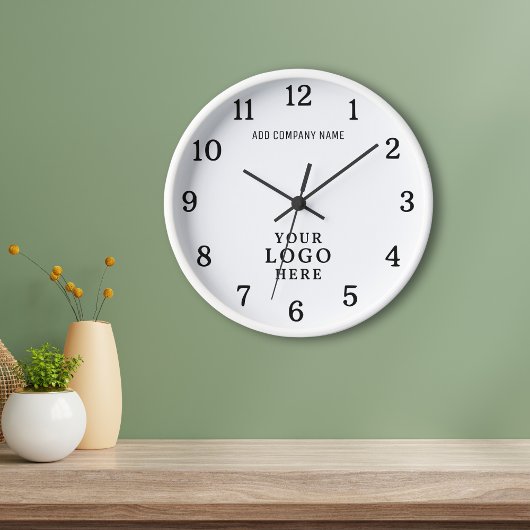 Firmenlogo Firmenname Firmenmarke Promo Große Wanduhr
